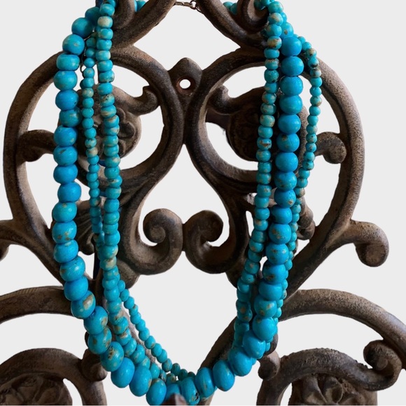 TURQUOISE TRIPLE STRAND NECKLACE - Picture 13 of 14